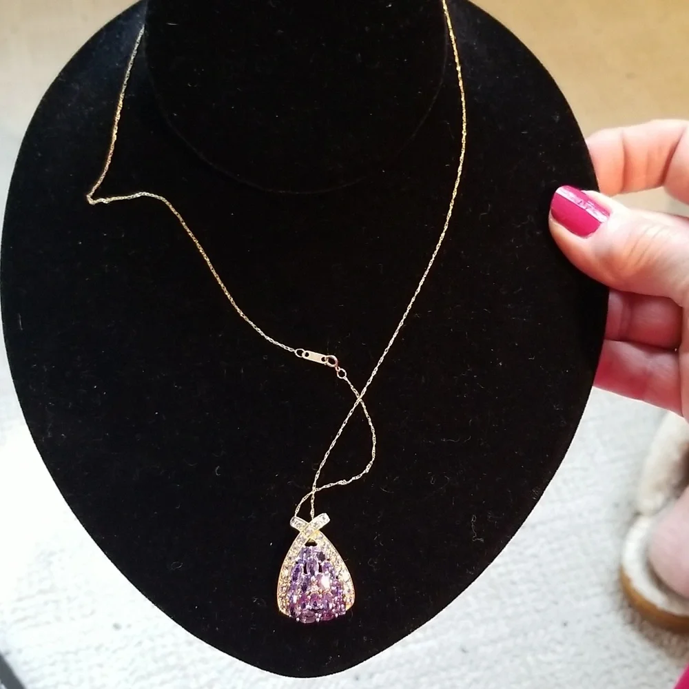 Tanzanite Large Pendant Slide 10kt gold - Picture 8 of 11